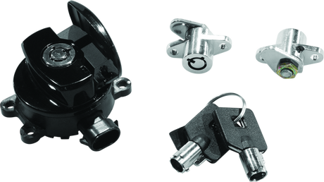 Bikers Choice 14-21 Road King Black Ignition Switch & Saddlebag Lock Kit Bikers Choice Bags - Saddlebags  AXOPROS