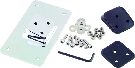 Bikers Choice 55-Up Chrome Custom Laydown License Plate Bracket With 3 Bolt Style Bikers Choice License Plates  AXOPROS