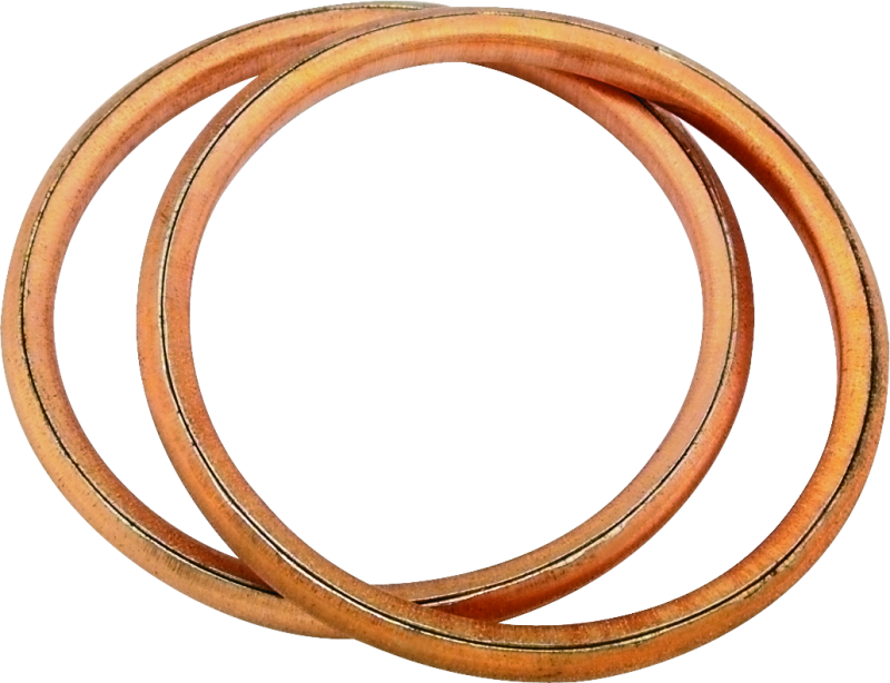 Bikers Choice 66-84 Shovelhead Choice Round Copper Exhaust Gaskets Pr Bikers Choice Exhaust Hardware  AXOPROS