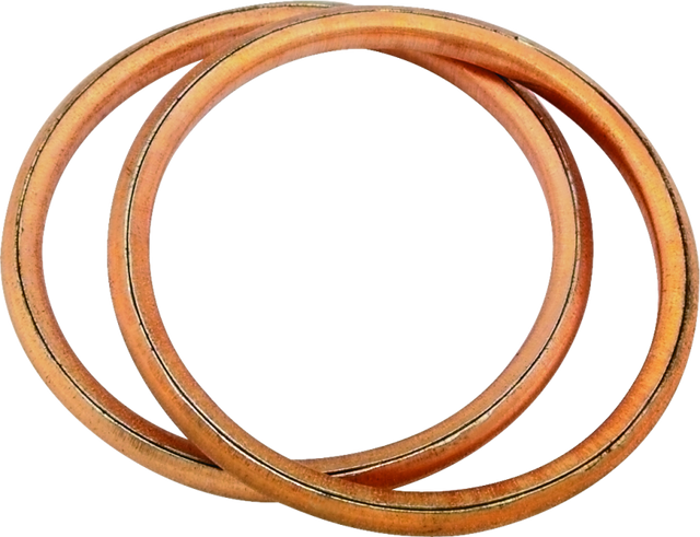 Bikers Choice 66-84 Shovelhead Choice Round Copper Exhaust Gaskets Pr Bikers Choice Exhaust Hardware  AXOPROS