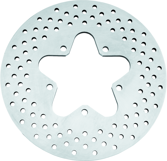 Bikers Choice 86-99 FLT Stock Replacement Rear Brake Rotor Drilled Steel Bikers Choice Brake Hardware  AXOPROS