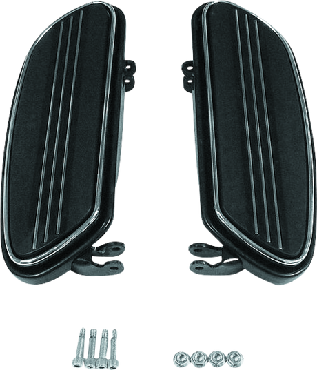 Bikers Choice 86-Up FLH FLT Black Extended Floorboard Kit Bikers Choice Footpegs  AXOPROS