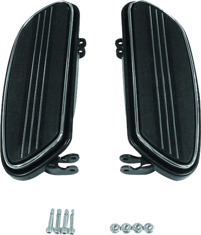 Bikers Choice 86-Up FLH FLT Black Extended Floorboard Kit Bikers Choice Footpegs  AXOPROS