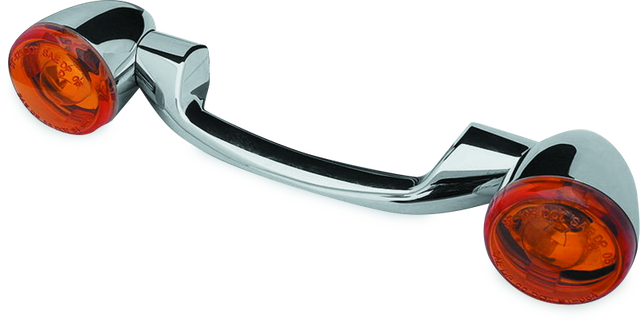 Bikers Choice 91-08 Touring 86-17 FLST Narrow Chrome Rear Turn Signal Bar Kit W/Amber Lens Bikers Choice Lights Corner  AXOPROS