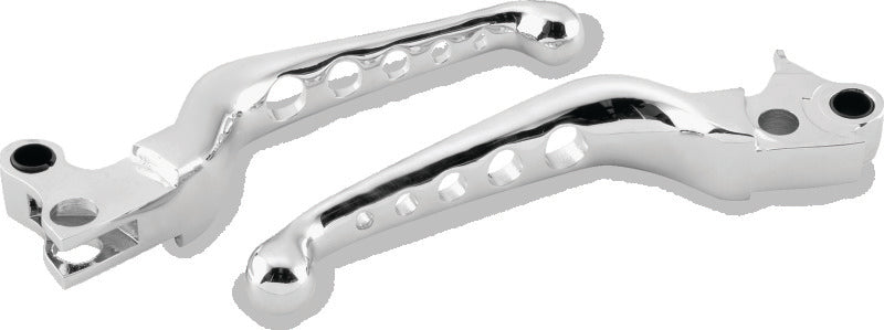 Bikers Choice 96-16 BigTwin 96-03 XL Chrome O Series Holed Lever Set Cable Clutch Only Bikers Choice Levers  AXOPROS