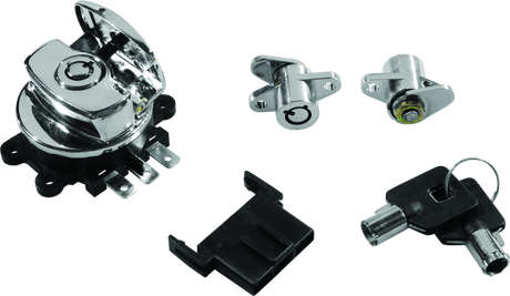 Bikers Choice 99-13 Road King With Hard Bags Chrome Saddlebag Lock Kit Bikers Choice Bags - Saddlebags  AXOPROS