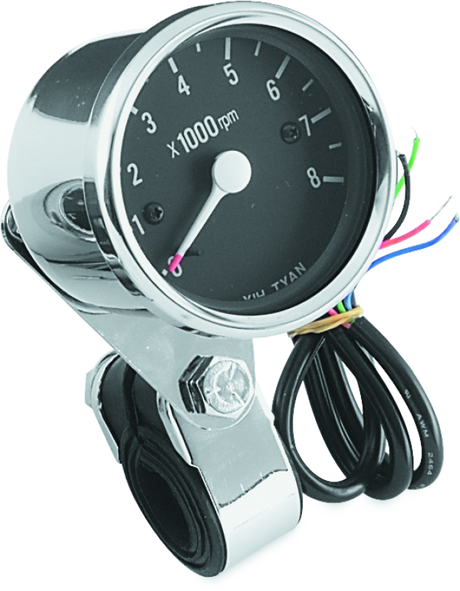 Bikers Choice Big Twin & XL Electronic Mini Tachometer 8000 RPM Black Face 2 1/2 Inch Bikers Choice Gauges  AXOPROS