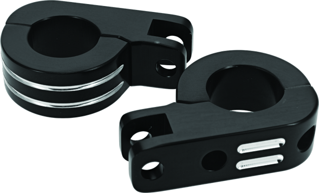 Bikers Choice Black Billet Highway Peg Mounts for 1.25 Inch Engine Guard Universal Custom Pr Bikers Choice Footpegs  AXOPROS