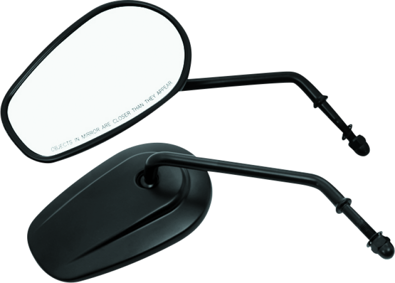 Bikers Choice Black Tapered Long Stem Mirrors Pr Bikers Choice Side Mirrors  AXOPROS