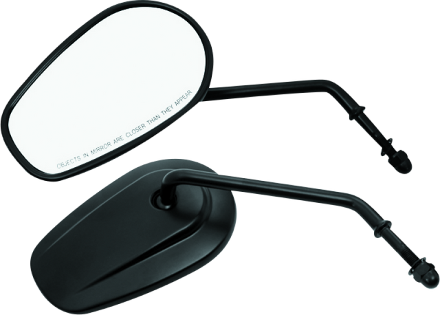 Bikers Choice Black Tapered Long Stem Mirrors Pr Bikers Choice Side Mirrors  AXOPROS
