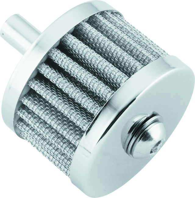 Bikers Choice Chrome 3/8 Inch Breather Filter With Bolt Bikers Choice Air Intake Components  AXOPROS