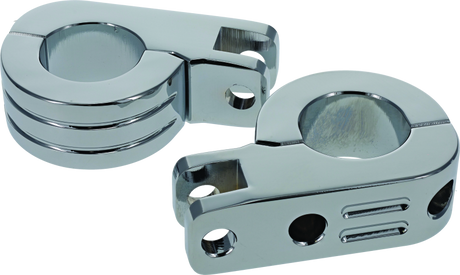 Bikers Choice Chrome Billet Highway Peg Mounts for 1.25 Inch Engine Guard Universal Custom Pr Bikers Choice Footpegs  AXOPROS