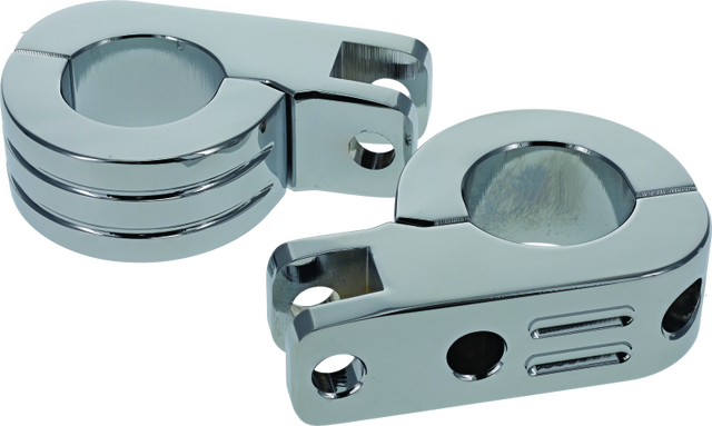 Bikers Choice Chrome Billet Highway Peg Mounts for 1.25 Inch Engine Guard Universal Custom Pr Bikers Choice Footpegs  AXOPROS