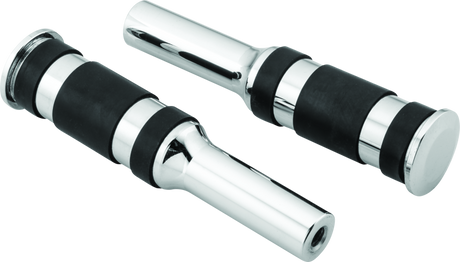 Bikers Choice Chrome Billet Three Band Replacement Pegs For Forward Controls Bikers Choice Footpegs  AXOPROS