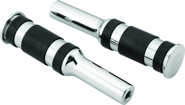 Bikers Choice Chrome Billet Three Band Replacement Pegs For Forward Controls Bikers Choice Footpegs  AXOPROS