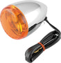 Bikers Choice Chrome Bullet Front Turn Signal Amber Lens Single Filament Replaces H-D 68885-00 Bikers Choice Lights Corner  AXOPROS
