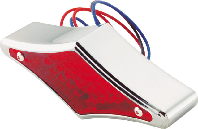 Bikers Choice Chrome Diamond LED Taillight Red Lens Universal Custom Bikers Choice Tail Lights  AXOPROS