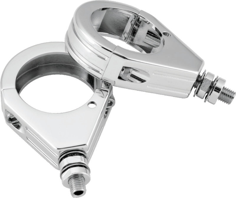 Bikers Choice Chrome Grooved 39MM Clamp With 5/16-18 Stud Universal Custom Pr Bikers Choice Brake Hardware  AXOPROS