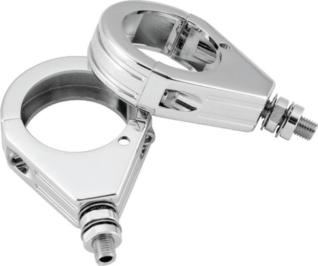 Bikers Choice Chrome Grooved 39MM Clamp With 5/16-18 Stud Universal Custom Pr Bikers Choice Brake Hardware  AXOPROS