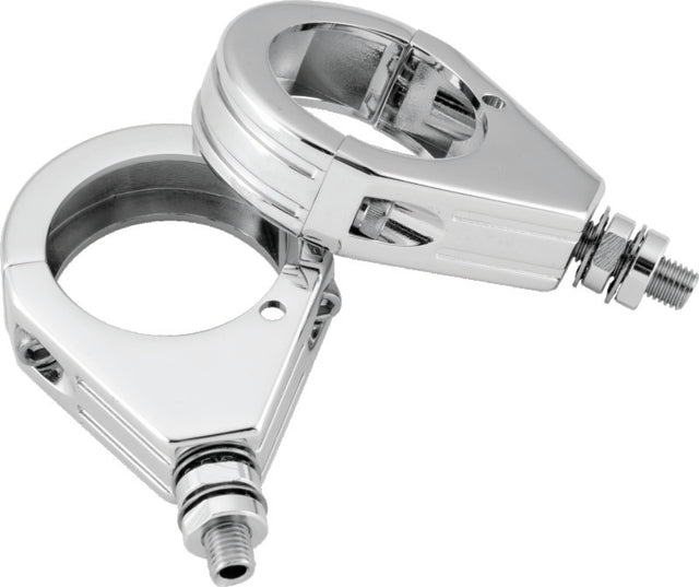Bikers Choice Chrome Grooved 39MM Clamp With 5/16-18 Stud Universal Custom Pr Bikers Choice Brake Hardware  AXOPROS