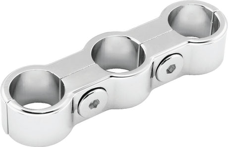 Bikers Choice Chrome Plain Oil Hose Separator For 3 Hoses Bikers Choice Clamps  AXOPROS