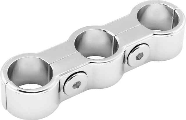Bikers Choice Chrome Plain Oil Hose Separator For 3 Hoses Bikers Choice Clamps  AXOPROS