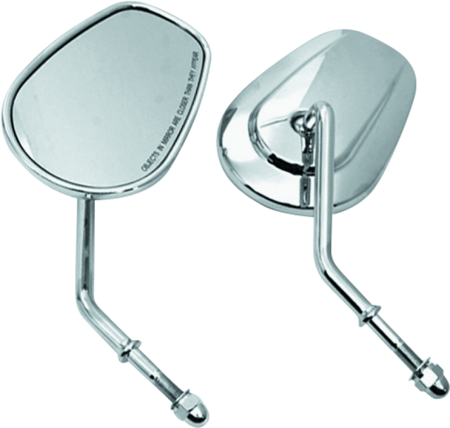 Bikers Choice Chrome Tapered Short Stem Mirrors Pr Bikers Choice Side Mirrors  AXOPROS