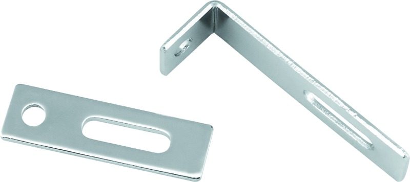 Bikers Choice Flat Chrome Exhaust Support Bracket 7/8 X 3 Inch Universal Custom Bikers Choice Exhaust Hardware  AXOPROS