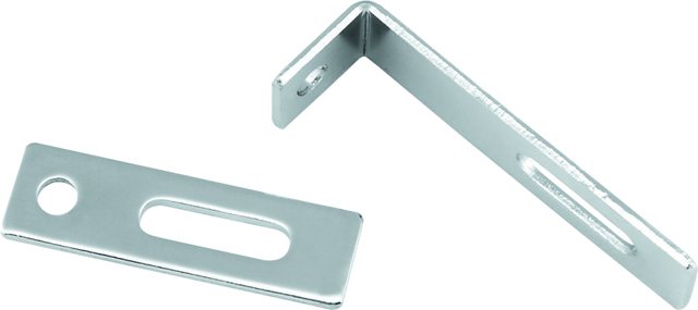 Bikers Choice Flat Chrome Exhaust Support Bracket 7/8 X 3 Inch Universal Custom Bikers Choice Exhaust Hardware  AXOPROS