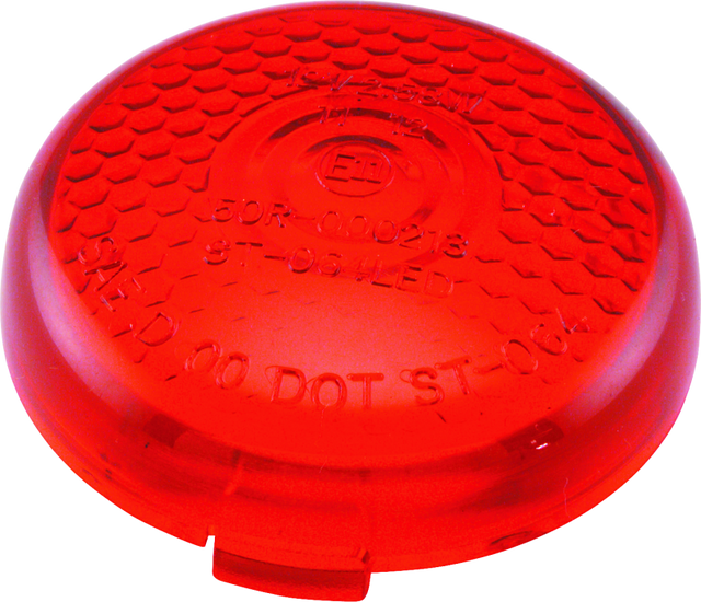 Bikers Choice Replacement Honycomb Red Lens For LED Bullet Turn Signal Bikers Choice Lights Corner  AXOPROS