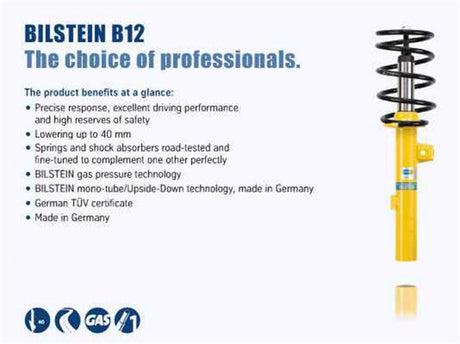 Bilstein B12 2012 BMW 135i Base Coupe Front and Rear Suspension Kit Bilstein Shock & Spring Kits  AXOPROS