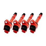 BLOX Honda K-Series Coil Pack Set of 4  - Red BLOX Racing Ignition Coils - Upgrade  AXOPROS