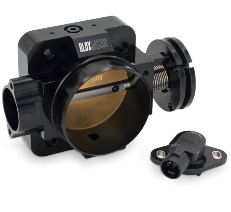 BLOX Racing Honda B/D/H/F Series Engines 76mm Black Billet Throttle Body V2 BLOX Racing Throttle Bodies  AXOPROS