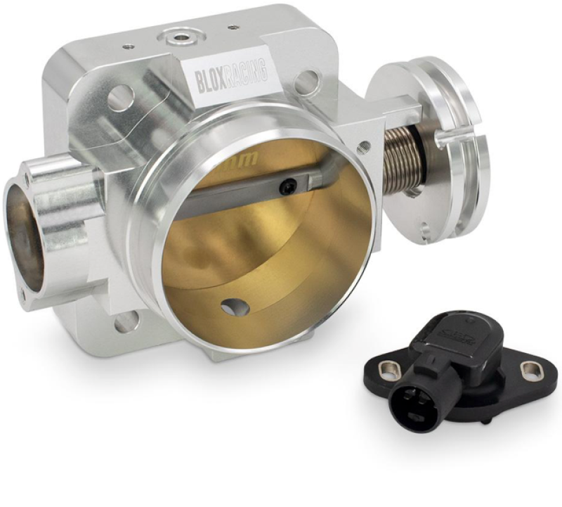 BLOX Racing Honda B/D/H/F Series Engines 76mm Silver Billet Throttle Body V2 BLOX Racing Throttle Bodies  AXOPROS