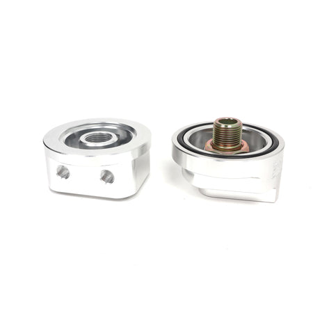 BLOX Racing Remote Oil Filter Relocation Kit - Polished BLOX Racing Oil Filter Blocks  AXOPROS