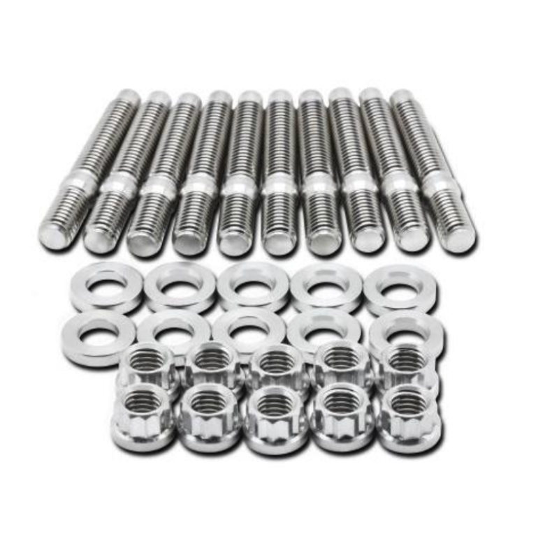 BLOX Racing SUS303 Stainless Steel Exhaust Manifold Stud Kit M8 x 1.25mm 45mm in Length - 7-piece BLOX Racing Hardware Kits - Other  AXOPROS