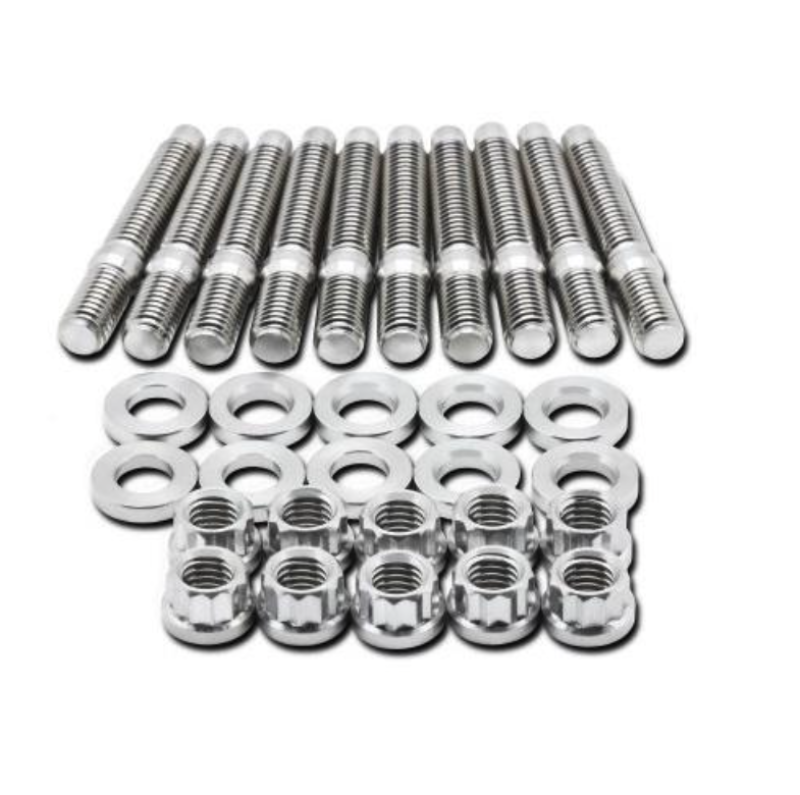 BLOX Racing SUS303 Stainless Steel Exhaust Manifold Stud Kit M8 x 1.25mm 45mm in Length - 9-piece BLOX Racing Hardware Kits - Other  AXOPROS
