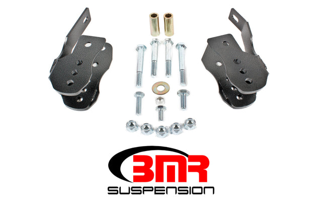 BMR 05-14 S197 Mustang Bolt-On Control Arm Relocation Brackets - Black Hammertone BMR Suspension Suspension Arms & Components  AXOPROS