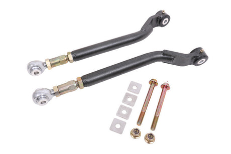 BMR 08-17 Challenger Rear On-Car Adj. Toe Rods Delrin/Rod End Combo - Black Hammertone BMR Suspension Suspension Arms & Components  AXOPROS