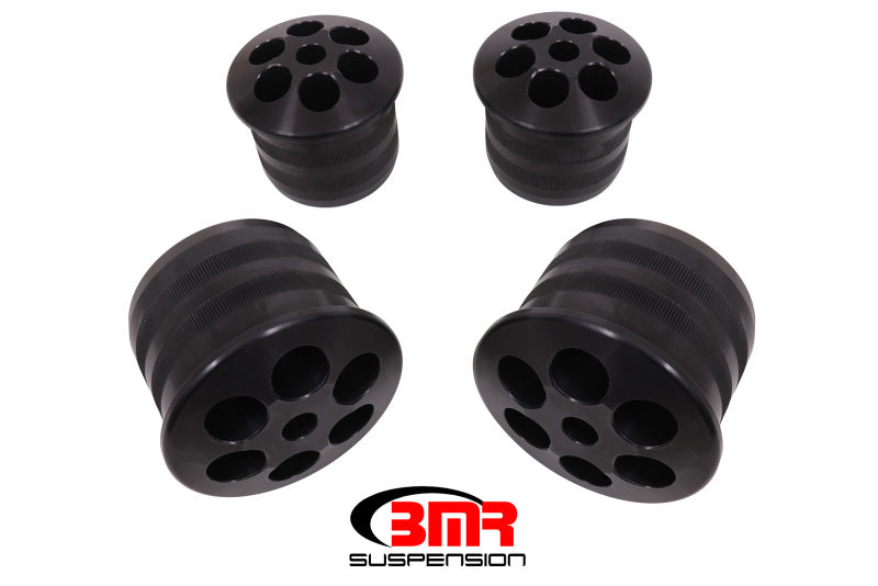 BMR 08-18 Dodge Challenger Aluminum Rear Cradle Bushings Kit - Black Anodized BMR Suspension Bushing Kits  AXOPROS