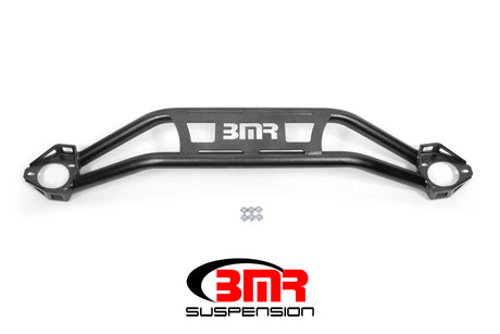 BMR 08-18 Dodge Challenger Front Strut Tower Brace - Black Hammertone (Twin Tube Design) BMR Suspension Strut Bars  AXOPROS