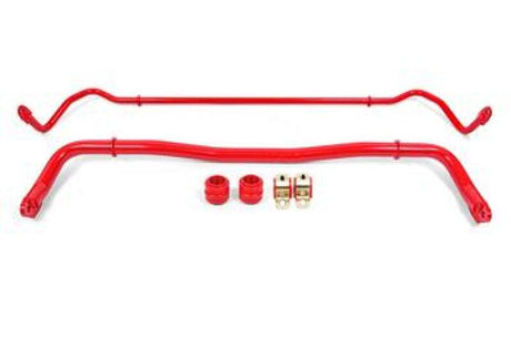 BMR 08-20 Dodge Challenger Front/Rear Sway Bar Kit w/ Bushings - Red BMR Suspension Sway Bars  AXOPROS