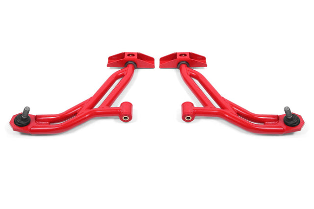 BMR 10-14 Ford Mustang / Shelby GT500 Non-Adj. Lower A-Arms (Poly/Delrin) - Red BMR Suspension Control Arms  AXOPROS