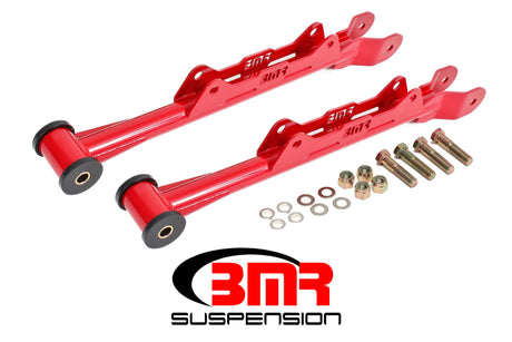 BMR 10-15 5th Gen Camaro Chrome Moly Non-Adj. Rear Lower Control Arms (Delrin) - Red BMR Suspension Control Arms  AXOPROS
