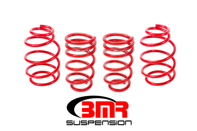 BMR 10-15 5th Gen Camaro V8 Lowering Spring Kit (Set Of 4) - Red BMR Suspension Lowering Springs  AXOPROS