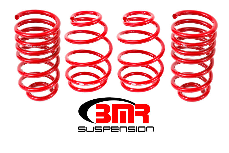 BMR 10-15 5th Gen Camaro V8 Lowering Spring Kit (Set Of 4) - Red BMR Suspension Lowering Springs  AXOPROS