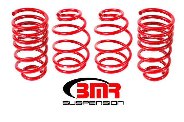 BMR 10-15 5th Gen Camaro V8 Lowering Spring Kit (Set Of 4) - Red BMR Suspension Lowering Springs  AXOPROS