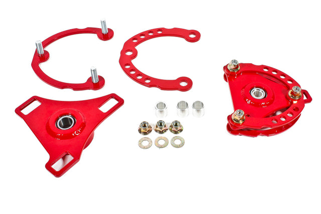 BMR 15-17 S550 Mustang Caster Camber Plates - Red BMR Suspension Shock Mounts & Camber Plates  AXOPROS