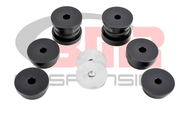 BMR 15-17 S550 Mustang Rear Cradle Bushing Kit (Delrin) - Black BMR Suspension Differential Bushings  AXOPROS