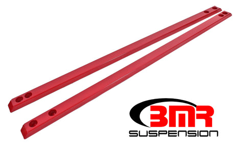 BMR 15-17 S550 Mustang Super Low Profile Chassis Jacking Rails - Red BMR Suspension Chassis Bracing  AXOPROS
